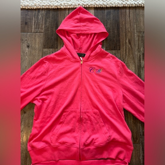 COOGI NWT 2 Piece Sweatset Pink Bedazzled Hoodie and Jogger Sweatpants Size 2XL - Picture 8 of 11